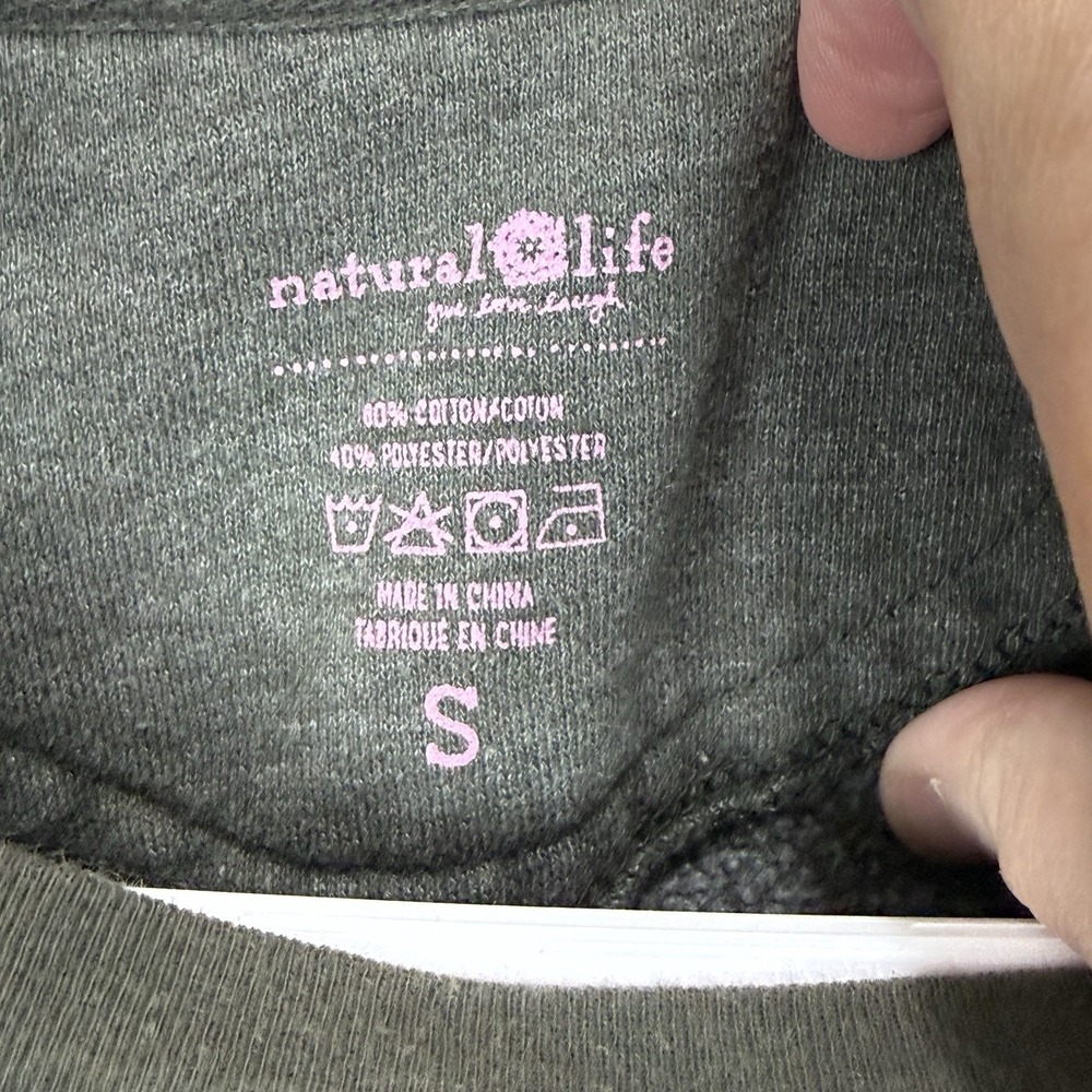 Natural Life Sweatshirt Womens S Gray Spread Kindness Floral Graphic Pullover - Picture 4 of 4